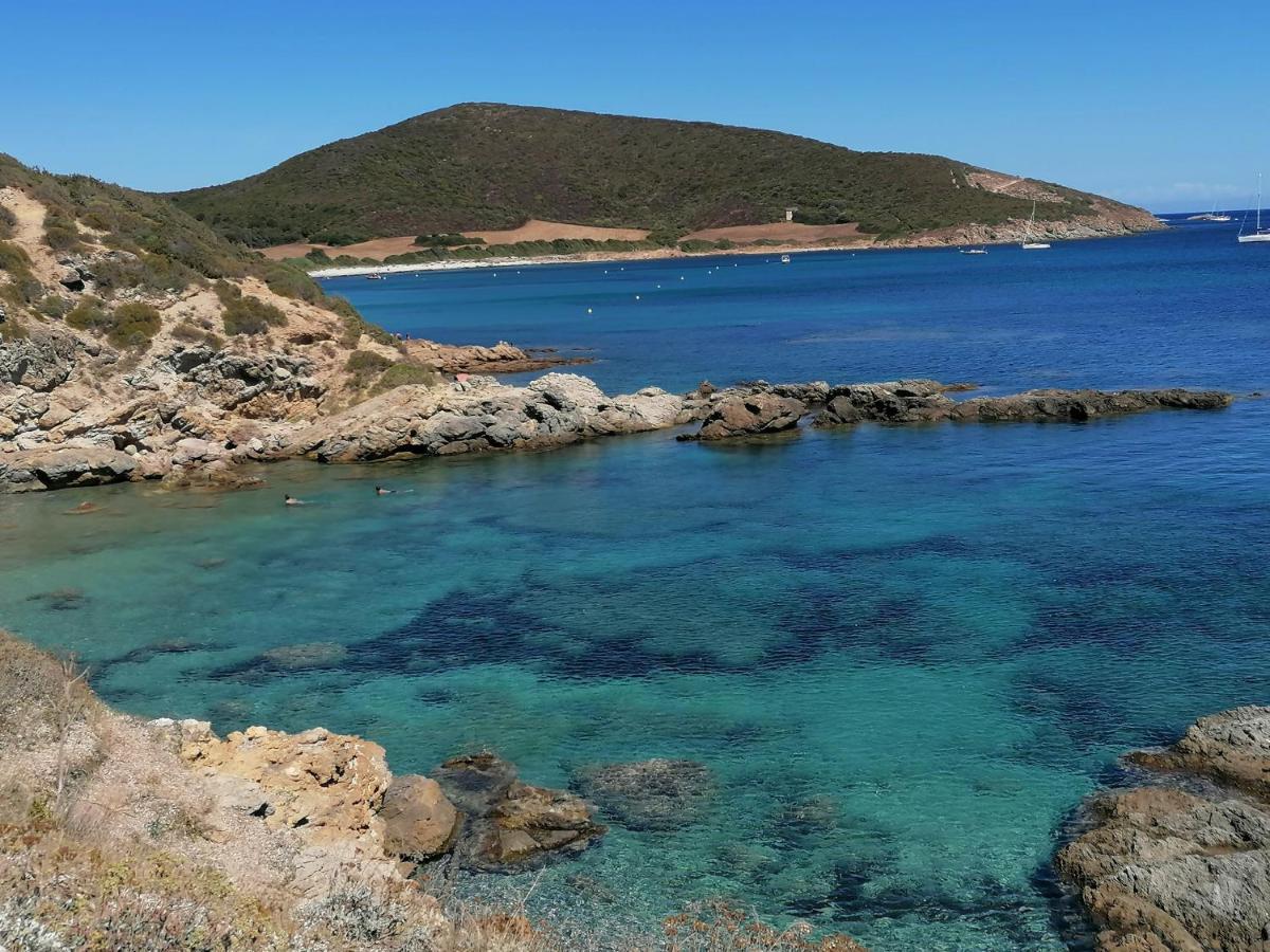 Coin De Paradis Vue Dominante Sur Mer, Montagne Et Tour Genoise Avec Jacuzzi Pino エクステリア 写真
